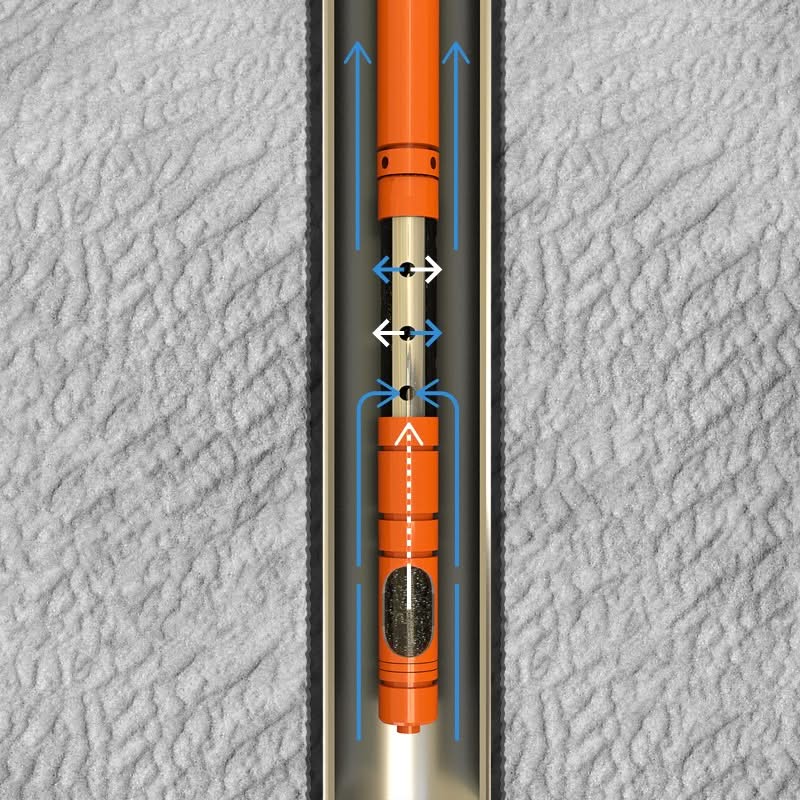 Ilustración de una unidad de dosificación para el manejo de incrustaciones