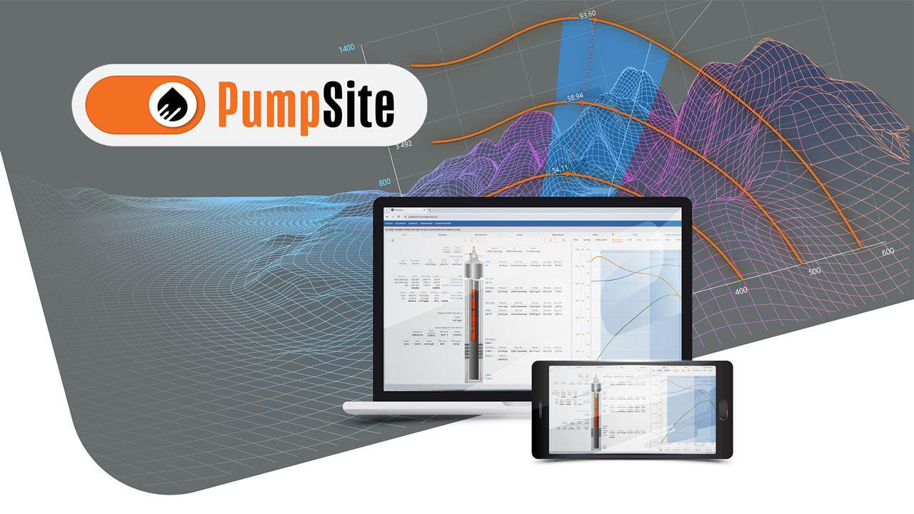 Screen showing PumpSite ESP selection software